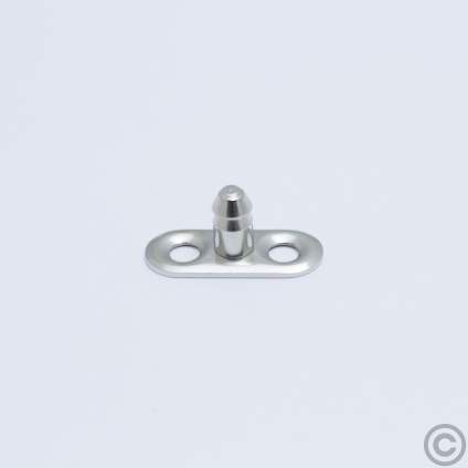 Båtbeslag/Platta med kula mässing förnicklad plate with stud brass nickelplated 904 M20.jpg